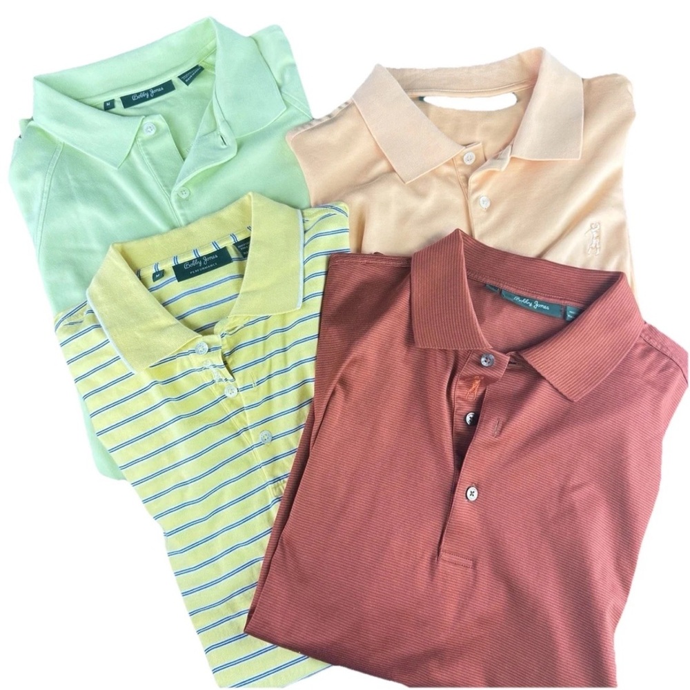 Bobby Jones Men's Polo Shirt Collection - Lime, Peach, Yellow, Rust Bundle